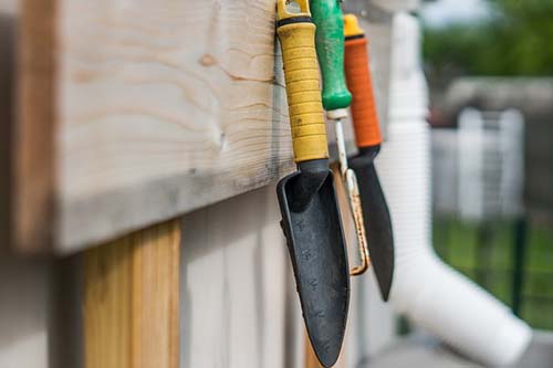 colorful tools for the garden